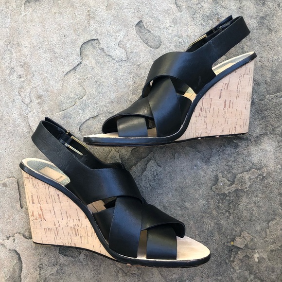 Dolce Vita Remie Black Strappy Wedge - Size 9.5 - Picture 3 of 8